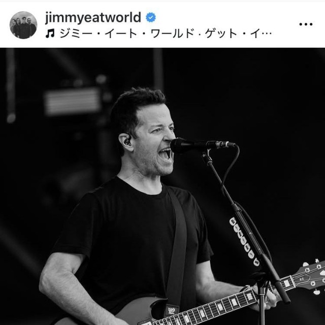 ジミー・イート・ワールドのインスタグラム＠jimmyeatworldより
