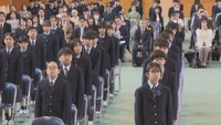 岡山の多くの中学校で入学式　新たな一歩を踏み出す「わくわくしてます」