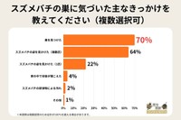 スズメバチの巣に気づいた主なきっかけを教えてください※複数選択可（提供画像）
