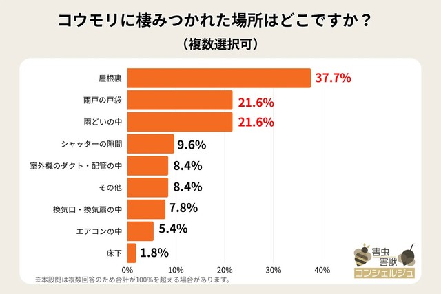 コウモリに棲みつかれた場所はどこですか？（提供画像）