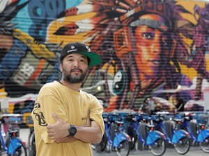 ミューラル（壁画）アーティストDragon76さん　本場アメリカで開花　テーマは共存