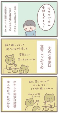 【漫画】『「ご飯まずそう」で夫婦の意見が分かれた』10（まどかさん提供）