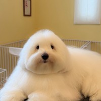 あまりにもシロクマすぎるソワレくん（提供：コトンドテュレアール 専門ブリーダーさん）