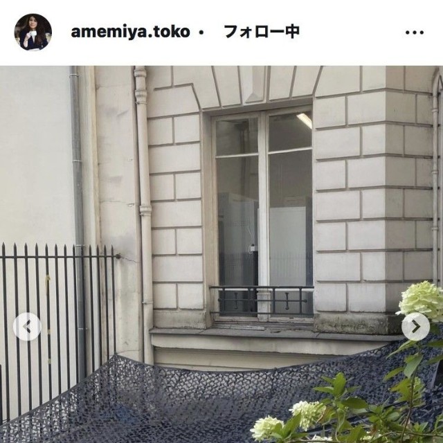 雨宮塔子アナウンサーのインスタグラム＠amemiya.tokoより