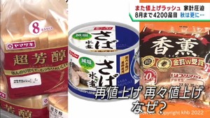７月も多くの商品が値上がり　更に家計を圧迫
