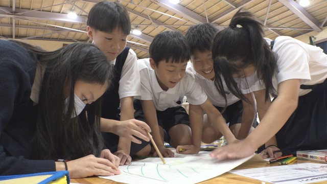 出前授業（逃げ地図ワークショップ）　多肥小学校　高松市多肥上町