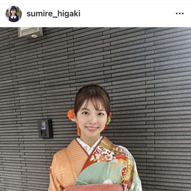 檜垣すみれアナウンサーのインスタグラム＠sumire_higakiより