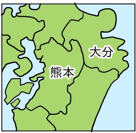 いつも何気なく眺めている九州の地図ですが…。 ※キヨさん提供（一部抜粋）