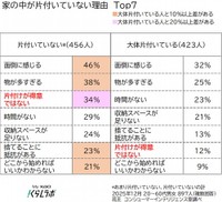 家の中が片付いていない理由（提供画像）