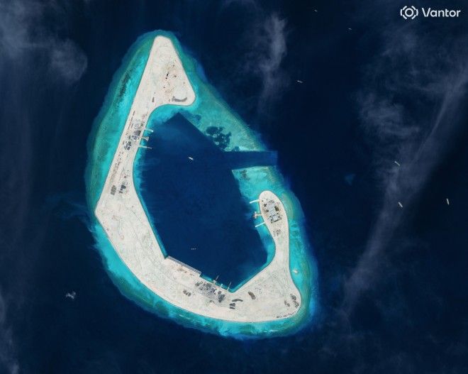 Satellite images show latest Chinese work in South China Sea | The Asahi ...