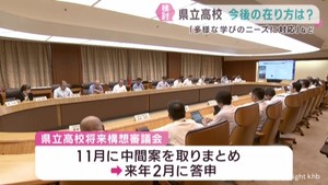 多様な学びのニーズに対応した学校を　県立高校の今後の在り方を検討する審議会