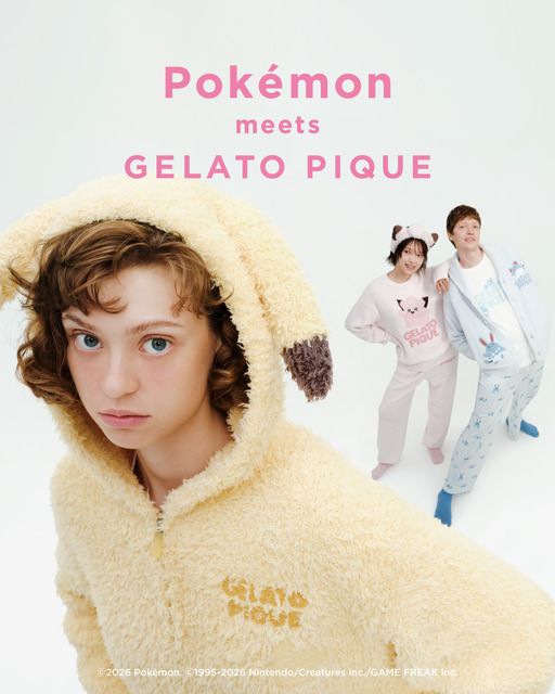 gelato pique ジェラピケ　ルームウェア　ポケモン　ピカチュウ ポケモン×ジェラート ピケ 第3弾！ ピカチュウ、ピッピ、マリルらが