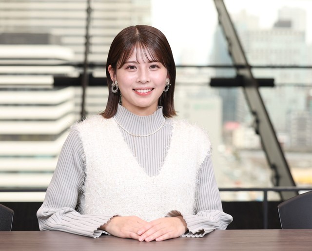 大仁田美咲アナウンサー（撮影・中田匡峻）