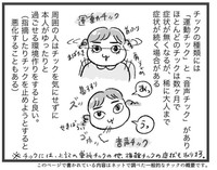 チックには運動チックと音声チックがある（柿ノ種まきこさん提供）