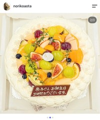 青田典子さん　バースデーケーキ