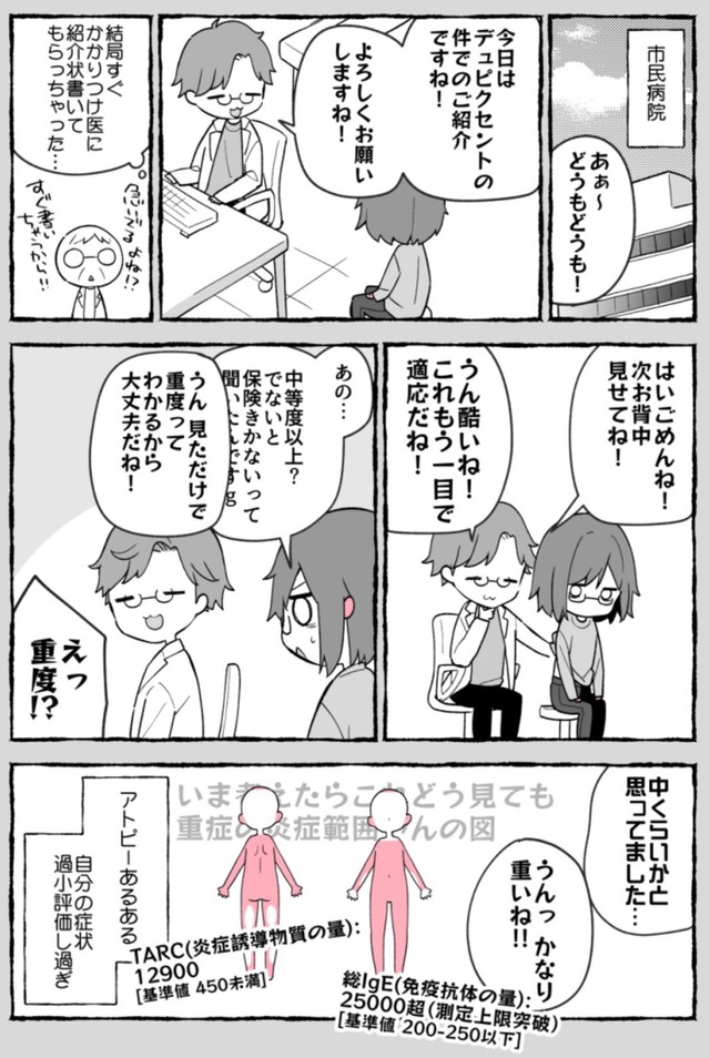 【漫画】『最重度のアトピーだった私が、人権を金で買った話』14（ユイザキカズヤさん提供）