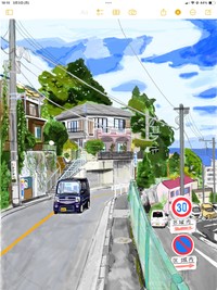 「1年間お世話になった駿台のiPadのメモでお絵描き　個人的最高傑作」（パイナップルの人さん提供）