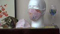 華やかな和柄が特徴　ひな人形メーカーが人形生地を使ったマスクを製造　岡山・高梁市