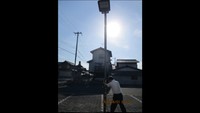 事故があった駐車場　岡山市提供
