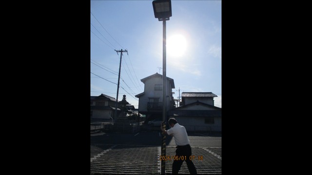 事故があった駐車場　岡山市提供