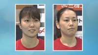 ハンドボール女子日本代表に選出された塩田沙代選手（左）と大山真奈選手（右）