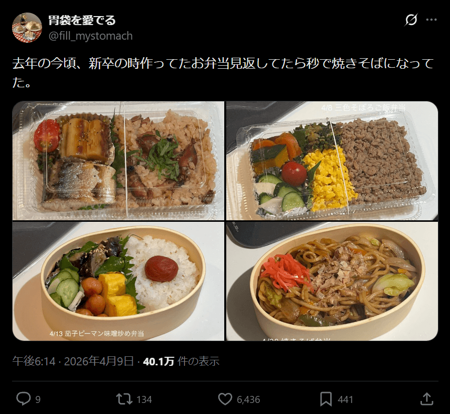 お弁当にまつわる投稿が話題