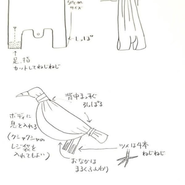 作成の参考図（中田文花さん提供） 