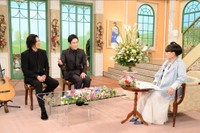 「徹子の部屋」　（右から）黒柳徹子、木村徹二、木村竜蔵＝テレビ朝日提供