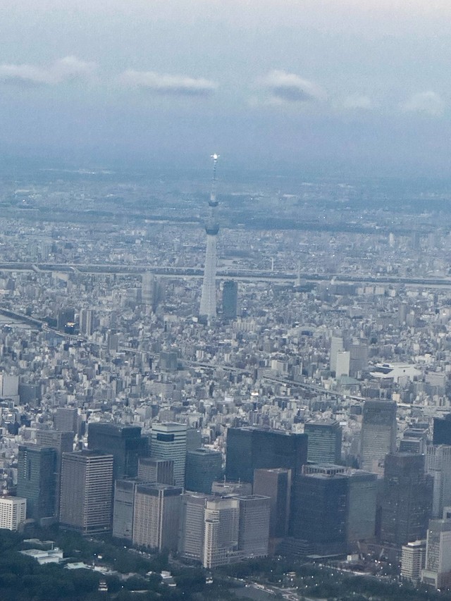 「帰りはちゃんと見えました→東京スカイツリー」（ぐるぐるうづまきさん）とのこと（画像提供：ぐるぐるうづまきさん）