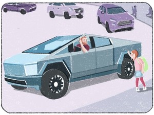 西海岸の日常に溶け込む自動運転ロボタクシーや新型EV　近未来仕様のテスラ車に驚き