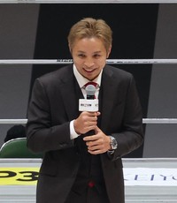 RIZIN男祭りのリングで参院選出馬意向を明かす久保優太