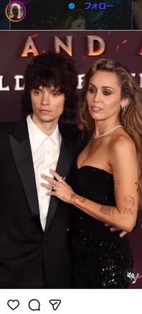 マイリー・サイラスのインスタグラム＠mileycyrusより