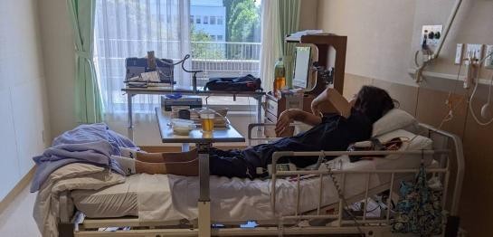 事故から2カ月ほど経ち、リハビリ専門病院で入院していた頃。