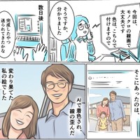 私の絵がAI加工され…（皆生桜子さん提供）