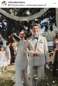 （堂安律の妻、Miku Akematsu公式インスタグラムより）