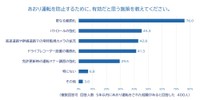 あおり運転を防止するために有効だと思う施策（出典：チューリッヒ保険会社）