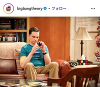 「ビッグバン★セオリー」のインスタグラム@bigbangtheoryより　シェルドン・クーパー役のジム・パーソンズ