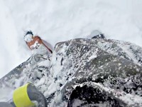 飼い主さんも純ちゃんと一緒に雪まみれに（画像提供：秋田犬 純：Akita Inu Junさん）