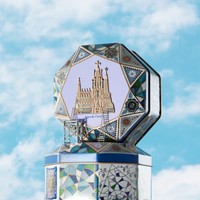 お菓子缶「サグラダ・ファミリア⽸」のイメージ（ビーディ・ラボ提供）