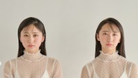 大白桃子（左）と谷乃愛「B.L.T.2023年4月号」(東京ニュース通信社刊、撮影・オノツトム）より