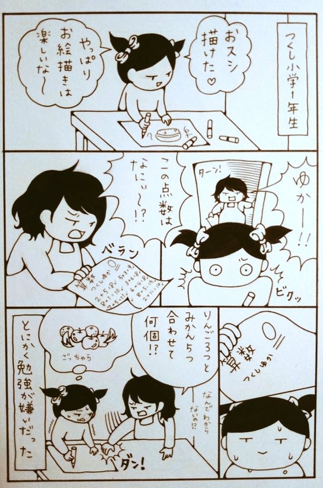 勉強よりも絵を描くことの方が好きだった、幼少期