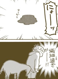 日帰りだったのに前回よりも下痢がひどいボクちゃん（くるねこ大和さん提供）