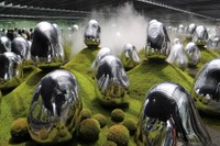 ovoidと苔玉たちの共生がなんとも不思議