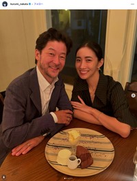 中田クルミさん「結婚記念日でした」。夫の浅野忠信さんと（中田さんのインスタグラムから）