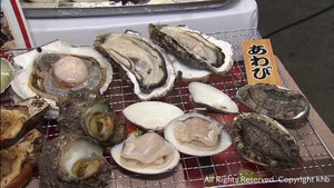 夏の海鮮バーベキューを提案するイベント　仙台市中央卸売市場