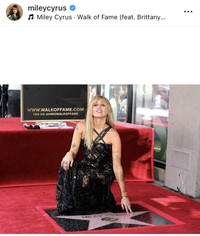 マイリー・サイラスのインスタグラム＠mileycyrusより