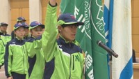 選手を代表して新体操に出場する坂出工業3年・前川大貴さんが決意表明