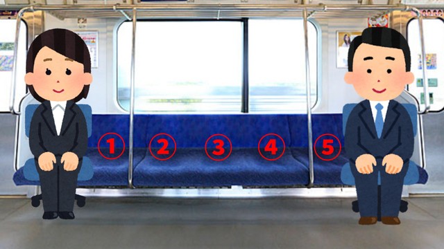 Xで投稿された「みんなこの場合だったらどこ座る？」という問いかけが、大きな反響を呼んだ（「あみりちゃん」さん提供）