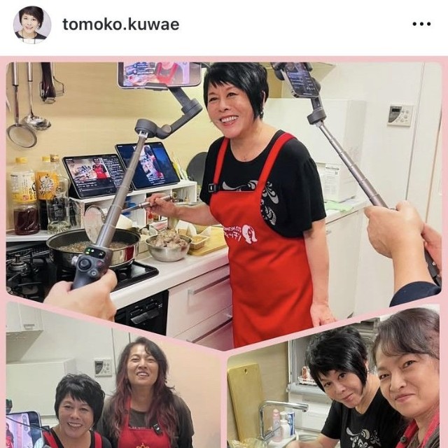 桑江知子インスタグラム＠tomoko.kuwaeより