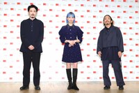 第72回NHK紅白歌合戦リハーサルのフォトセッションでポーズをとるAwesome City Clubの（左から）atagi、PORIN、モリシー=
2021年12月28日